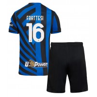 Echipament fotbal Inter Milan Davide Frattesi #16 Tricou Acasa 2024-25 pentru copii maneca scurta (+ Pantaloni scurti)